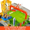 image:imageMatchbox Toy Cars amp Playset Action Drivers Epic Construction Yard 20in Tall Working Crane amp 164 Scale Back Hoe amp AccessoriesPlayset